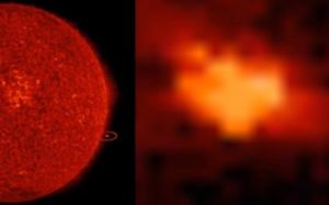 Planet sized object passes in front of sun