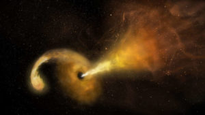 black hole seen destroying star for the first time