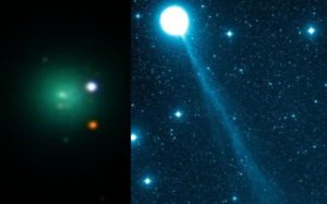 green comet from Oort Cloud acting unpredictably