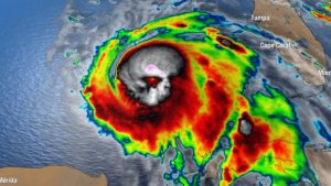 hurricane takes shape of skull in satellite image