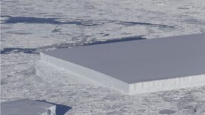 strange square shaped iceberg spotted by NASA