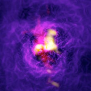 black hole powered galactic fountain discovered by astronomers