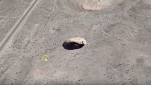 strange round hole spotted near Area 51