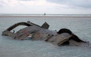 German ww1 submarine washes up on French coast