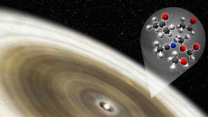 organic molecules discovered around outbursting star