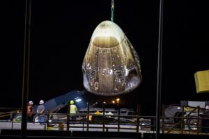 space x crew dragon capsule gets damaged during tests