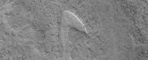 star fleet emblem seen on mars