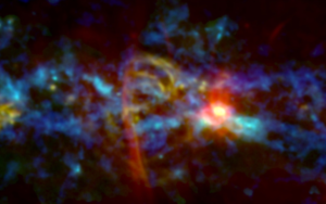 galactic candy cane discovered at core of milky way