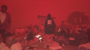 skies turn blood red as out of control brush fires ravage Australia