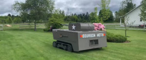 man turns his lawnmower into a tank