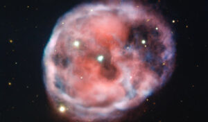 very large telescope captures stunning image of skull nebula