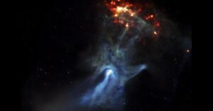 Chandra X-ray observatory captures giant hand in space