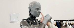 worlds most advanced humanoid robot reacts to human touch
