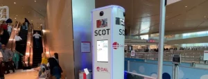 new 7 foot robot at Dallas airport used for crime surveillance