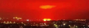 skies in Chinese city turns blood red