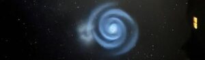 stargazers astonished when blue spiral appears in sky