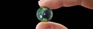prototype smart contact lens puts micro led display on top of eye