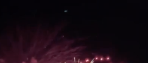 ufo seen during fireworks show