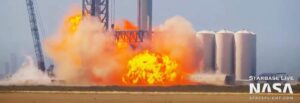 space x starship engine explodes during test