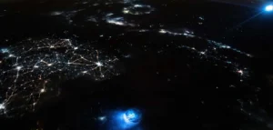 strange blue blobs of light spotted in nasa earth images