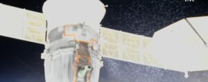 soyuz capsule docked to ISS starts leaking coolant