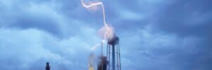 space x rocket struck by lightning on launch pad