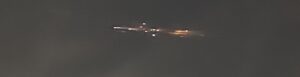 space x rocket debris lights up sky over western US