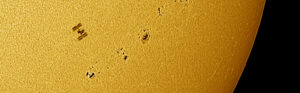 international space station filmed crossing the sun