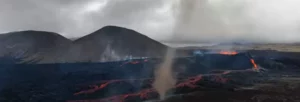 volcano in Iceland generates tornado