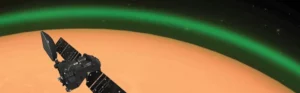 never before seen green glow observed on mars