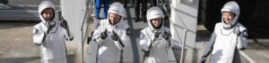 four astronauts launched by space x arrive at ISS