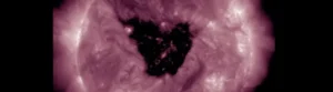 butterfly shaped “hole” appears on the sun