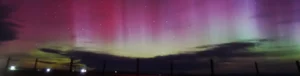 rare purple and blue auroras appear during latest solar storm