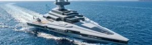 yacht designed to look like Star Wars flagship star destroyer